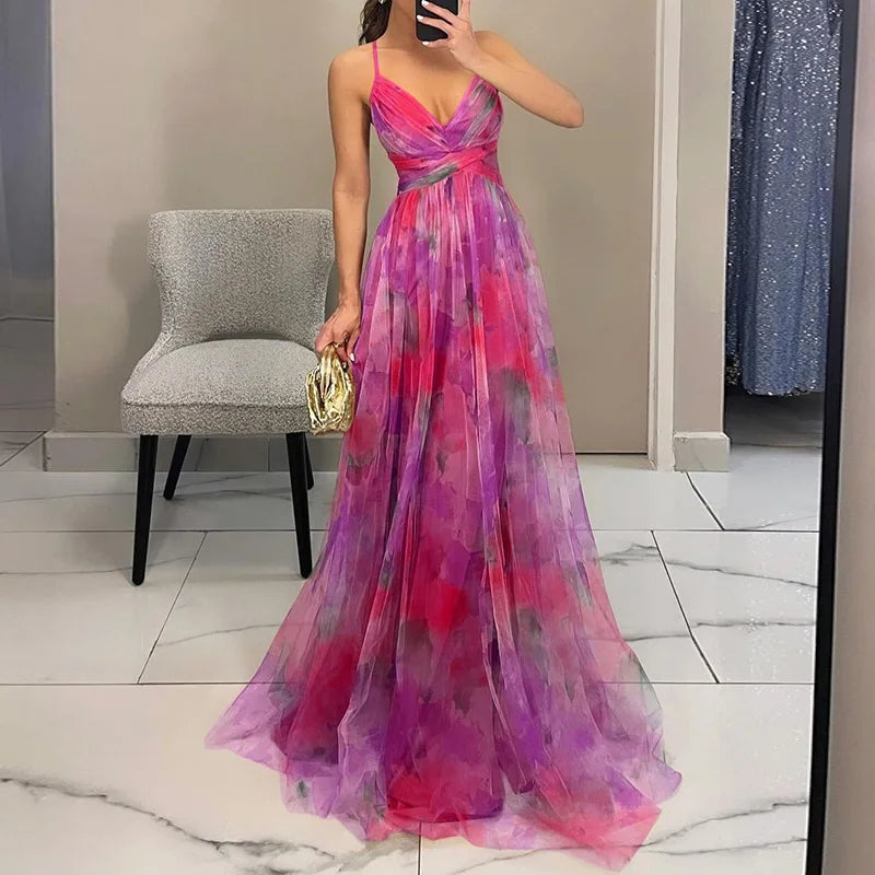 Sarah | Long dress with charming floral print