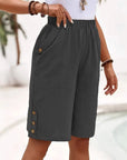Anouk - Lightweight Bermuda Shorts with Button Details
