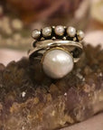 Layered Pearl Rings Set