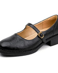 Classic Comfort Mary Janes Made Of Leather