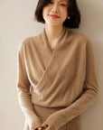 Rose | Women’s Elegant Wrap Crossover Chic Sweater