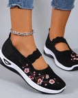 Fajon - Comfortable Floral Embroidered Sneakers