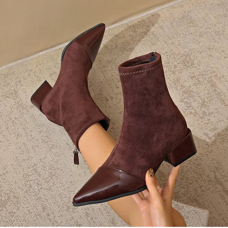 Hazel | Women’s Winter Block Heel Ankle Boots