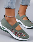 Fajon - Comfortable Floral Embroidered Sneakers