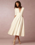 Paige | Women Ivoire Midi Dress Fitted Elegant Cut