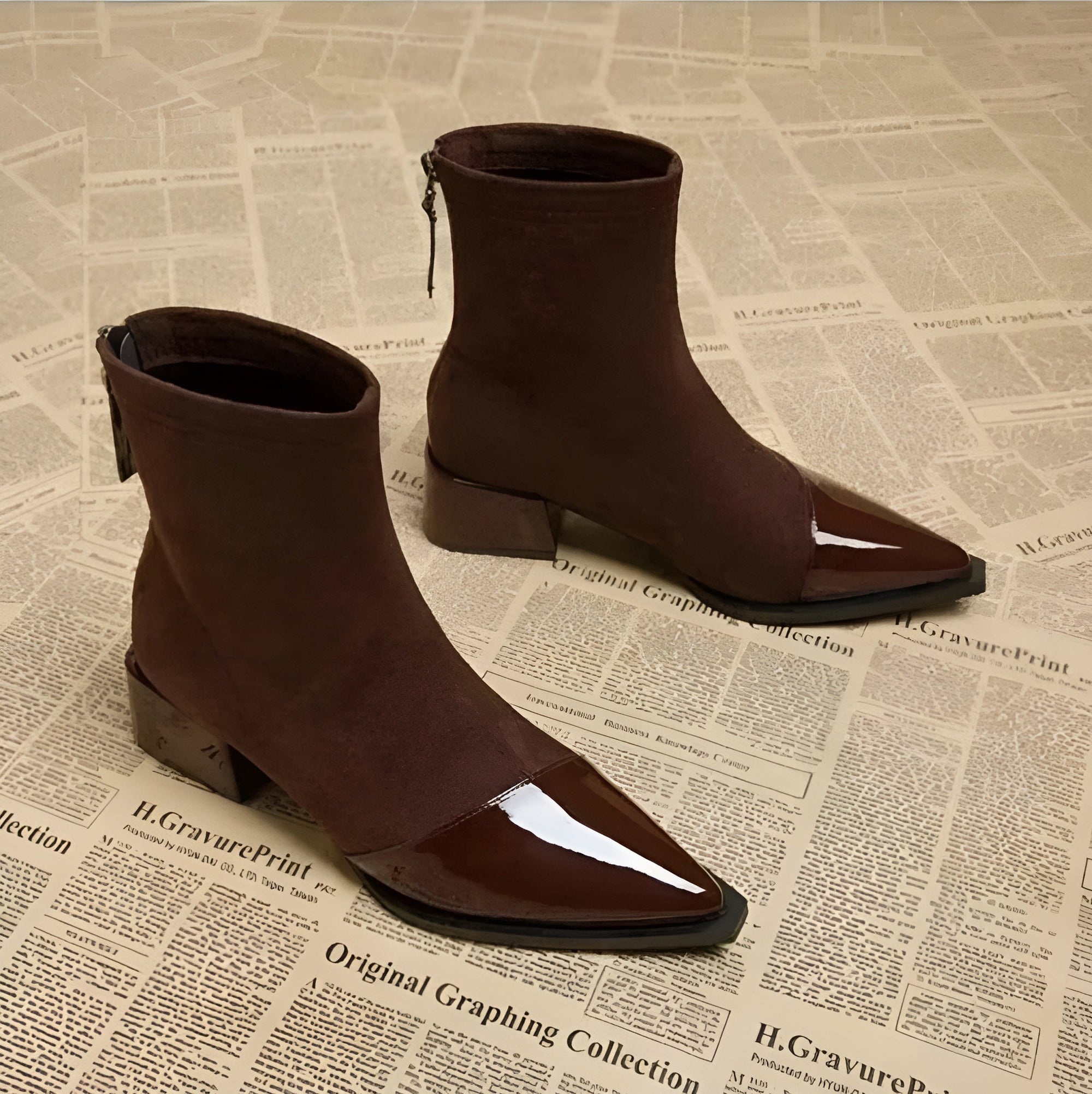 Hazel | Women’s Winter Block Heel Ankle Boots