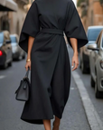 Lily | Women’s Winter Lantern Sleeve Midi Dress