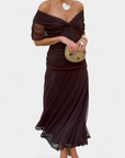 Karen | Long Floral Dress with V-Neck