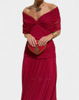 Karen | Long Floral Dress with V-Neck