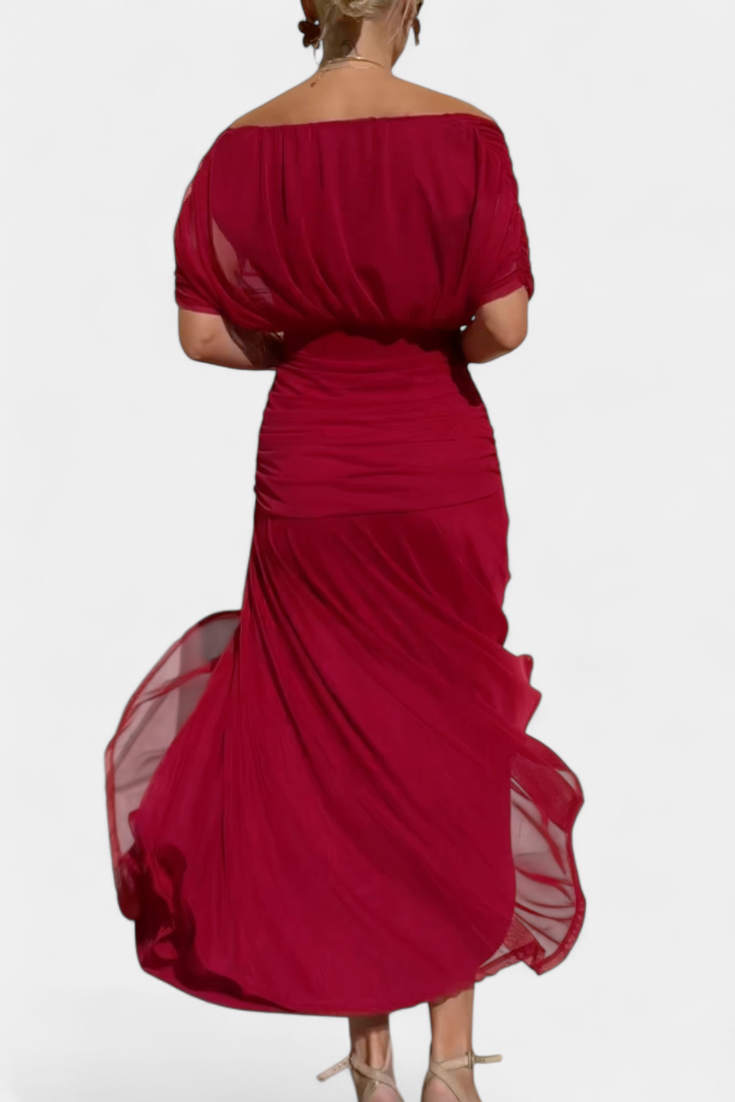 Karen | Long Floral Dress with V-Neck