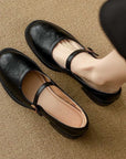 Classic Comfort Mary Janes Made Of Leather