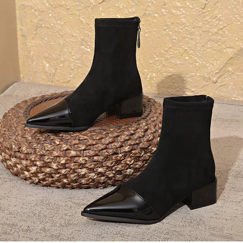 Hazel | Women’s Winter Block Heel Ankle Boots
