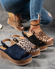 Belle - Cork Wedge Sandals