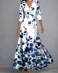 CALLA | Sculpting Floral Maxi Dress for Elegant Confidence