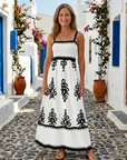 Odelina | Sleeveless Smocked Bodice Maxi Dress