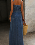 Savannah | Vintage Denim Maxi Dress