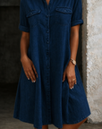Patricia | Casual Denim Style Midi Dress