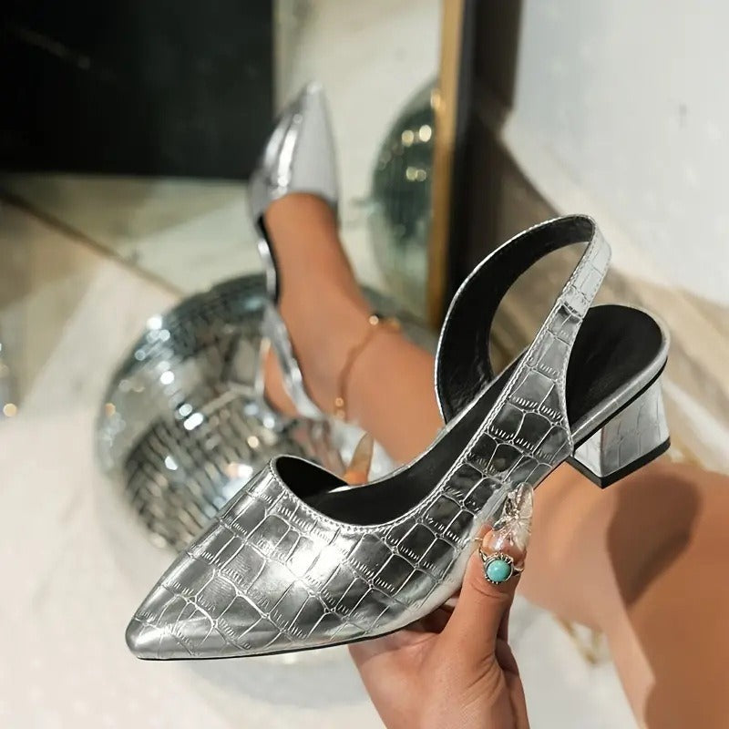 Olga - Elegant Square Heeled Shoes