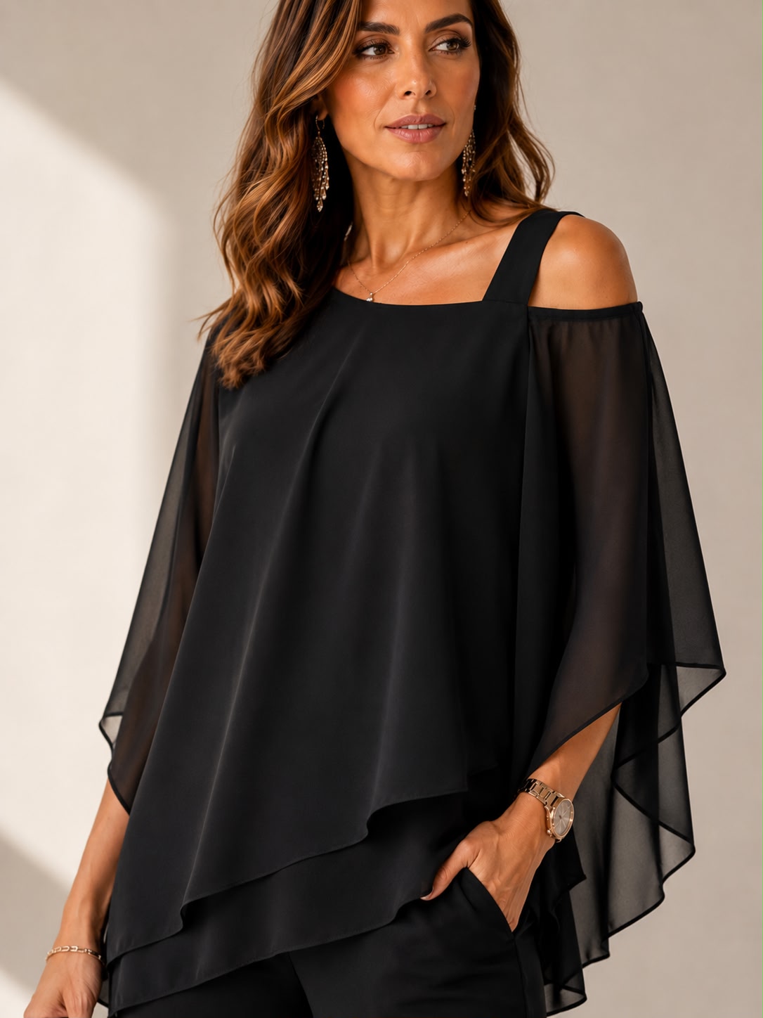 Emily | Sophisticated set with semi-transparent sleeves