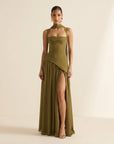 Reese | Lace-Up Back Maxi Corset Dress