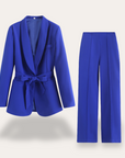 Hazel | Women’s Belted Blazer Wide Leg Trousers Set