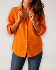 Hazel | Women’s Button Front Roll Up Shirt