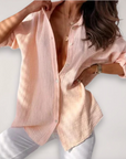 Hazel | Women’s Button Front Roll Up Shirt