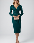 Kimberly | Women’s LongSleeve Wrap Midi Dress
