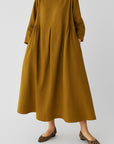 Violet | Women’s Relaxed Fit Midi Dress Front Pleats