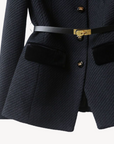 Hailey | Women’s Tailored Belted Blazer Button Style