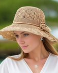Women’s Wide-Brim Sun Hat – Foldable Elegance with UV Protection