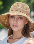 Women’s Wide-Brim Sun Hat – Foldable Elegance with UV Protection