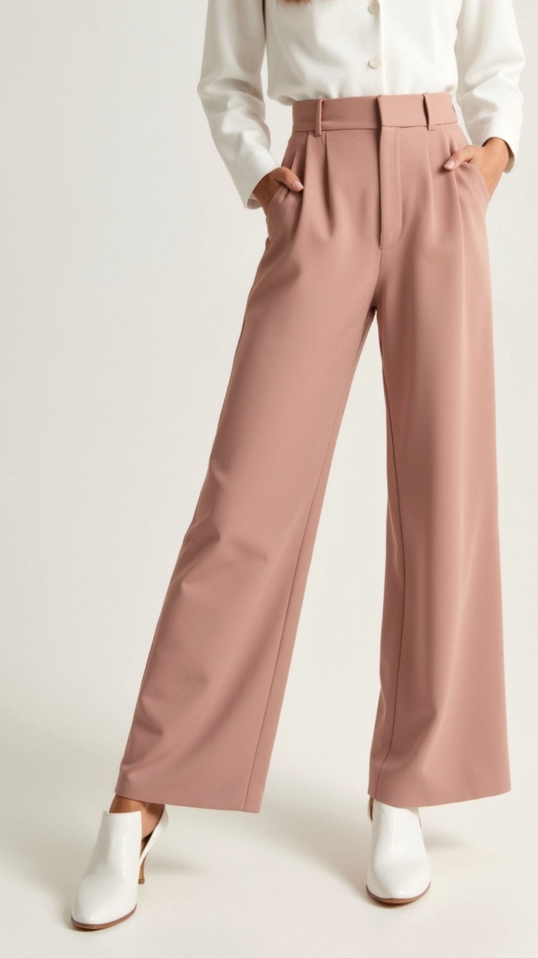 Caroline | Women’s High Waisted Wide Leg Trousers
