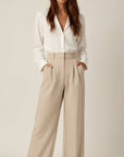 Caroline | Women’s High Waisted Wide Leg Trousers