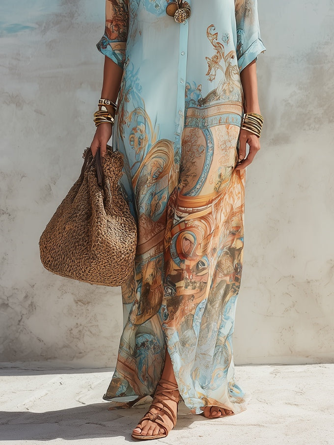 Charlotte | Elegant Mediterranean Blouse Dress