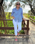 Jasmine | Women’s Classic Striped Button Shirt