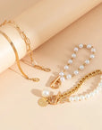 Luxe Layered Pearl Bracelet Set