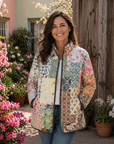 Suri | Casual Floral Print Quilted Jacket