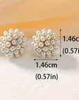 Pearl Dome Stud Earrings