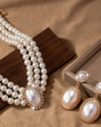 Classic Pearl Strand Jewelry Set