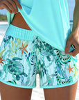 Tankini Stylish Sea Print Split