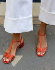 Metallic Heeled Sandals