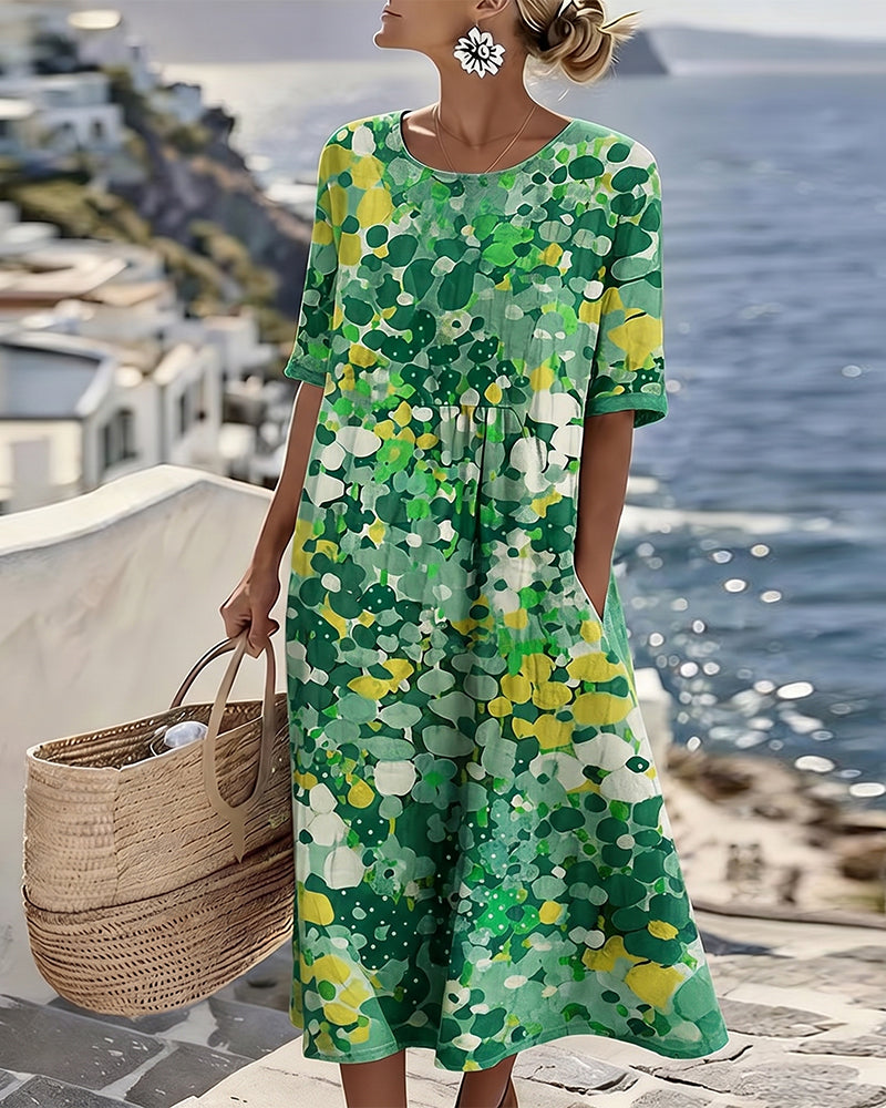 Scarlett | Light, loose midi dress with floral print