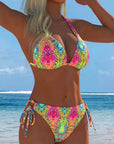 Colorful Bikini Halter Print