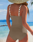 Striped Color Block Swimsuit