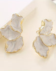 Pearl Flower Petal Earrings