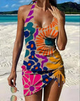 Fiesta – Graphic Floral Tankini with Shorts, Flat Belly Effect