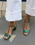 Metallic Heeled Sandals