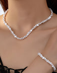 Baroque Pearl Necklace & Bracelet Set