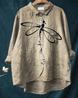 Anaïs | Women’s Graceful Dragonfly Print Casual Shirt